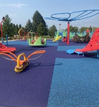 playground with formed in place surfacing