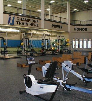indoor gym with safety surfacing